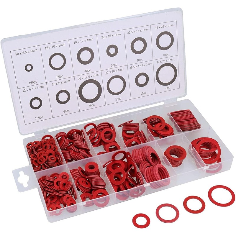 hep® 600pc Fibre Washer Set - Assorted Fibre Seals Various