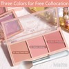 EONFAVE Matte Blush Powder, 3-in-1 Blush Palette, Face Blush and