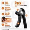 PORTENTUM Hand Trainer, Forearm Trainer, Adjustable Resistance 5-60 kg, Hand