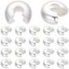 Beebeecraft 1 Box 100Pcs Silver Crimp Beads Covers 925 Sterling
