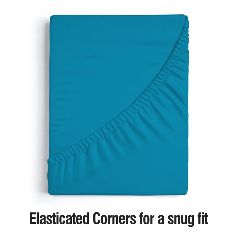 MistyMorning Extra Deep Fitted Sheet 16''/40cm, Egyptian Cotton bed sheets