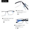 SKYOAK 2 Pack Refined Progressive Multifocus Reading Glasses Men, Blue
