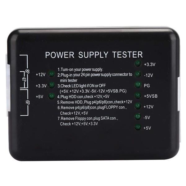 Dpofirs Computer ATX Case Power Supply Tester Portable High Precision