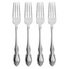 Oneida Louisiana 4-Piece Fine Dinner Forks Stainless Steel Silverware Set,