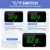 MoonOrange Digital Aquarium Thermometer, Stick-on Fish Tank Thermometer with LED