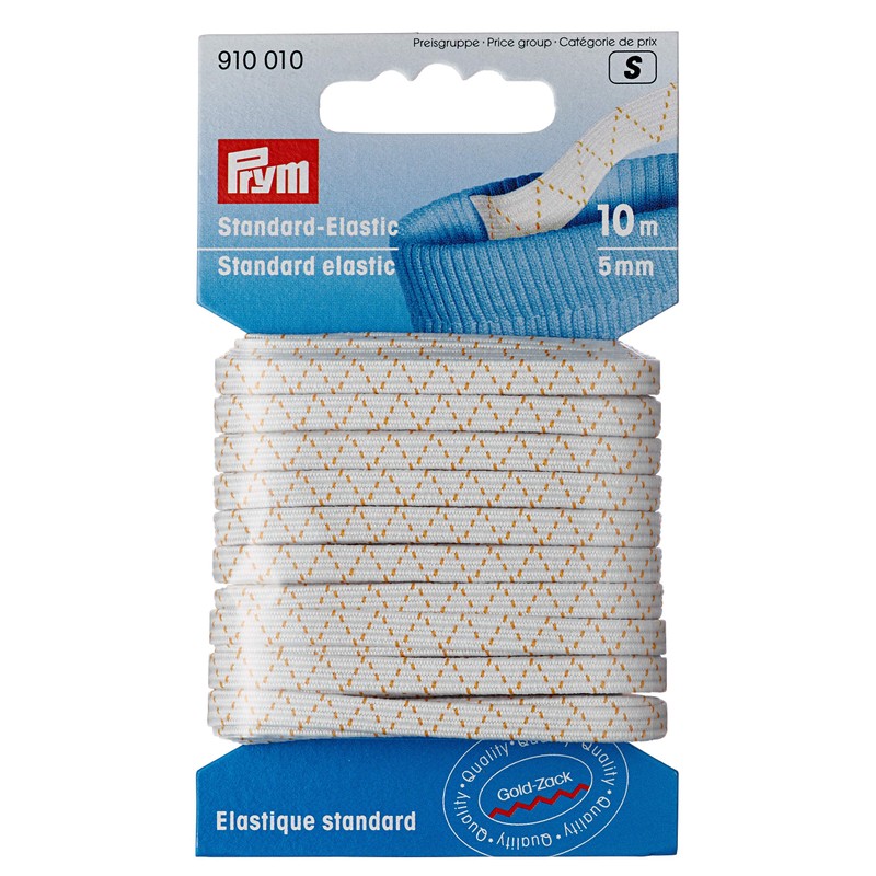 Prym Elastico Standard, 10 M Lunghezza x 5 mm Spessore,