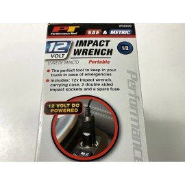 Performance Tool W50099 12V DC 1/2" Drive Impact Wrench - Runs Of 12V Car Socket