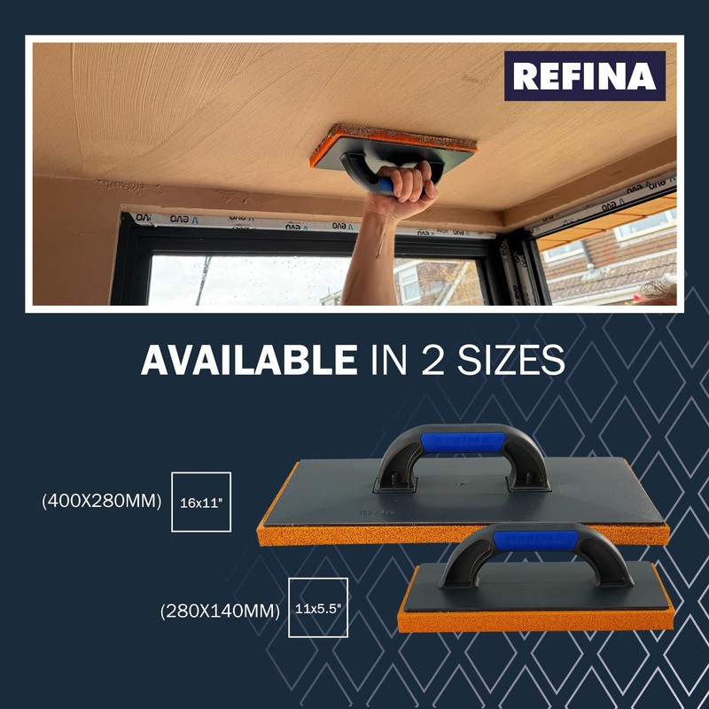 REFINA Medium Grain Rubber Sponge Float for Plastering, Rendering &