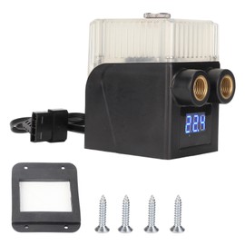 Computer Cooler Pump Ultra Quiet G1/4 Thread 12V 4pin Connector 450L/H Temperature Display Transparent CPU Water Pump Black