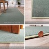 Kapaqua Custom Size Teal-Green Solid Plain Rubber Backed Non-Slip Hallway