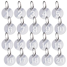 D STONE Door Number Tags, Name Tags, Number Seals, Cloak, Double-Sided, Waterproof, High Temperature Resistant, Stainless Steel, Key Ring Included, Set of 10
