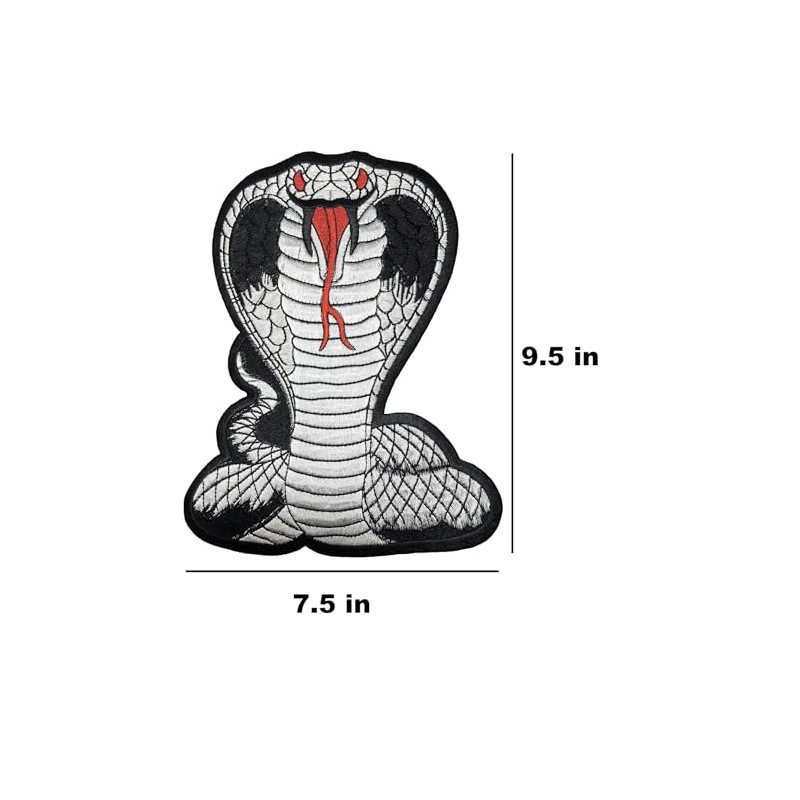 Parche grande de serpiente, 9.5 x 7.5 pulgadas, parche de