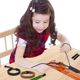 Catcan 2 in 1 Paracord Jig, Paracord Bracelet and Paracord Jig Making Kit, Adjustable Length DIY Craft Paracord Tools 4" to 13" with Free Cord and Buckles