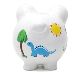 Child to Cherish Ceramic Piggy Bank for Boys, Dinosaur
