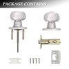 Probrico 6 Pack Round Privacy Door Knob(Thumb Turn Lock on