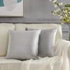 Decorative Throw Pillow Covers 16x16,Grey Square Couch Pillow Covers,Velvet Sofa