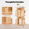 Rotating Bookshelf, Freestanding 360 Display Corner Bookshelf for Small Space,Solid