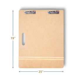 Falling in Art 19x25 Sketch Board, Drawing Tote Board for Artists with Sturdy Clip and Rubber Bands, Portable Art Clipboard for Classroom and Studio Drawing