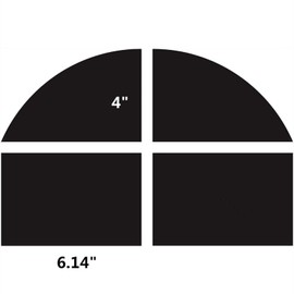 32 Sheets Magnetic Windows Panels for 2 Car Garage Doors Sector Vintage Decoration Windows- Size 6.14" x 4"