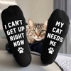VICRAZY Funny Socks for Men - Ideal Cat Dad Gifts