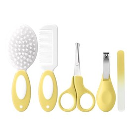 Baby Grooming Kit Newborn,Baby Health Care Kit,Baby Brush Soft Bristles 5 pcs Baby Nail Kit Nursery Care Kit Baby Hair Brush Hair Comb Nail Kit Safety