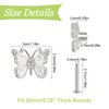 UFURMATE Butterfly Drawer Knobs, 6Pcs Zinc Alloy Cupboard Pull Handles