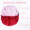 Pack of 2 Satin Bonnet for Sleeping, Abeillo Double Layer