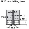GEFONG Mini Cylindrical Barrel Hinge 10mm for Cabinet Door Panel
