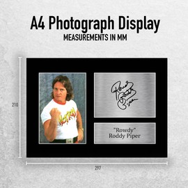 HWC Trading A4 Rowdy Roddy Piper Gifts Printed Signed Autograph Picture for WWE & WWF Memorabilia Fans - A4