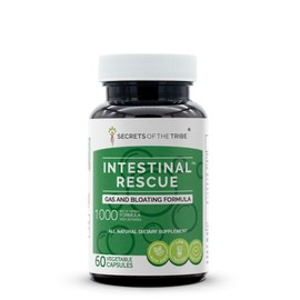 Secrets of the Tribe - Intestinal Rescue, Gas and Bloating Formula, Herbal Supplement Blend (60 Capsules)