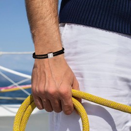 ZENGSING Adjustable Paracord Bracelet Nautical Surf Bracelets with Letters Charm Rope Cord Nautical Surf Bracelets for Men Boys, Adjustable, Nylon, No Gemstone