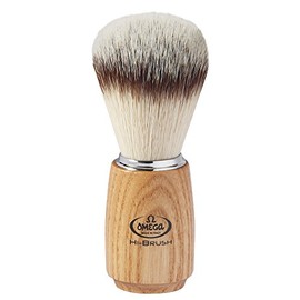 Omega Shaving Brush Synthetic Fibre Ash Handle 175 g