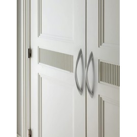 JIASENBAO 2 Pack Brushed Nickel Cabinet Pulls 6.3 Inch Arch Twisted Silver Handles Drawer Kitchen Cupboard Bathroom Dresser Cabinet Hardware Zinc Alloy