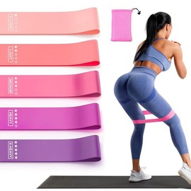 BONTOOLZ Banda De Resistencia, Ligas de Resistencia para Ejercicio 5PCS, Bandas Elasticas de Látex Natural para Piernas Brazos Glúteos musculación Yog