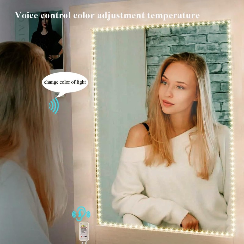 ZOKON 13ft/4M Led Vanity Mirror Lights Kit - Bendable, No