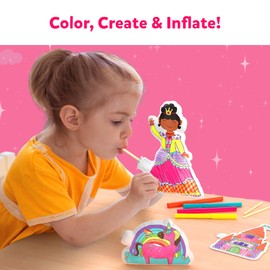 Skillmatics Inflatable Art for Kids - 3D Unicorns & Princesses, Preschool Craft Kits, Fun DIY Activity, Coloring Set, Gifts for Boys & Girls Ages 4, 5, 6, 7