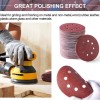 100Pcs 5'' 8-Hole Hook Loop Orbital Sander Paper 40-240 Grit