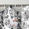 BIVINAR Black and White Eucalyptus Leaves Shower Curtain, Watercolor Plant