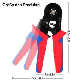 Wire End Ferrules Set with 1200 Pieces, Wire End Ferrules, Crimping Pliers, Crimping Pliers, Wire End Ferrules, Crimping Pliers, Crimping Pliers Set for 0.25-10 mm² (AWG 23-7)