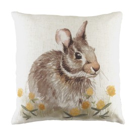 Evans Lichfield Woodland Hare Cushion Cover, White, 43 x 43cm