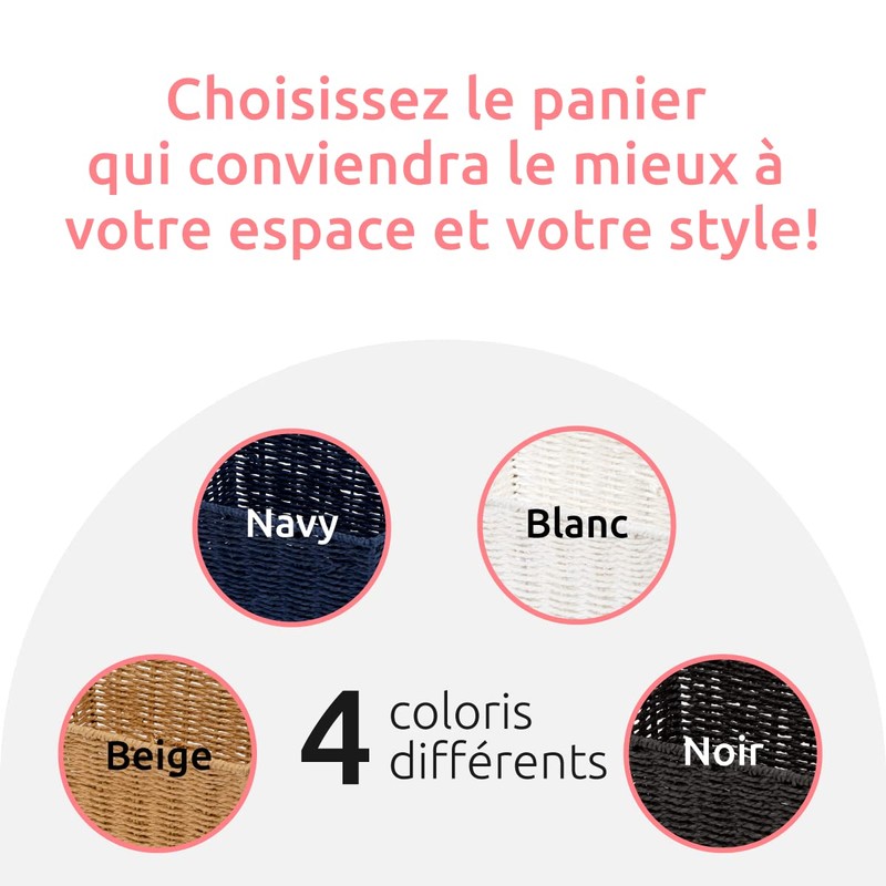 Compactor Etna Flechtkorb, Weiß, 31cmx24cmx14cm