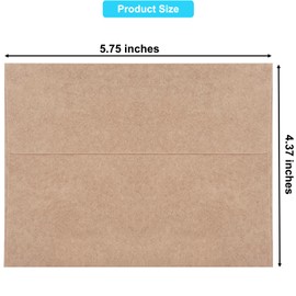 100 Pack A2 Envelopes for Card Making, Brown Kraft Envelopes for Invitations, Self Seal Greeting Card Envelopes for 4x5 Cards, Photos, Invitation Envelope for Wedding, Graduation, Baby Shower