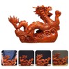 Baluue Creative Chinese Dragon Ornament Wooden Dragon Statue Decor for