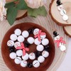 Enjiror Christmas Crafts Snowman Wooden Beads DIY 8 Sets Round