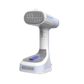 BLACK+DECKER Easy Store Pro Foldable Steamer, GS0311-1PD, 45-Second Heat Up, Extra Long Power Cord & Lint Remover Attachment, Powerful Steam Performance for Clothes, Drapes & Upholstery