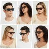 ANDWOOD Thick Frame Rectangle Sunglasses Mens Womens Chunky Retro Sun