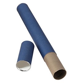 Alvin, Kraft Fiberboard Mailing Tube, Carrying Case Holder for Posters, Charts, Documents - Blue, 2.5-inches x 25-inches