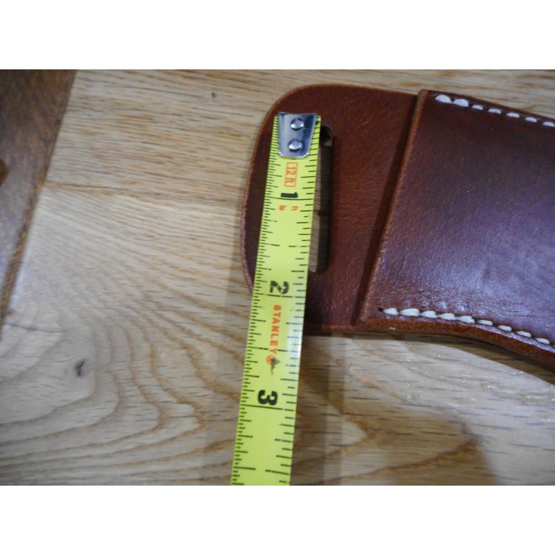 Cross Draw Buffalo leather knife sheath Golden Brown. fits a