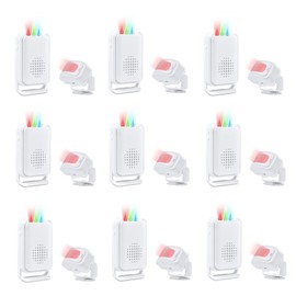 Nineleaf Entrance Alarm Chime for Business, Door Chime with Motion Detector, Store Door Alarm for Inside Homes, Businesses, Stores,9PK