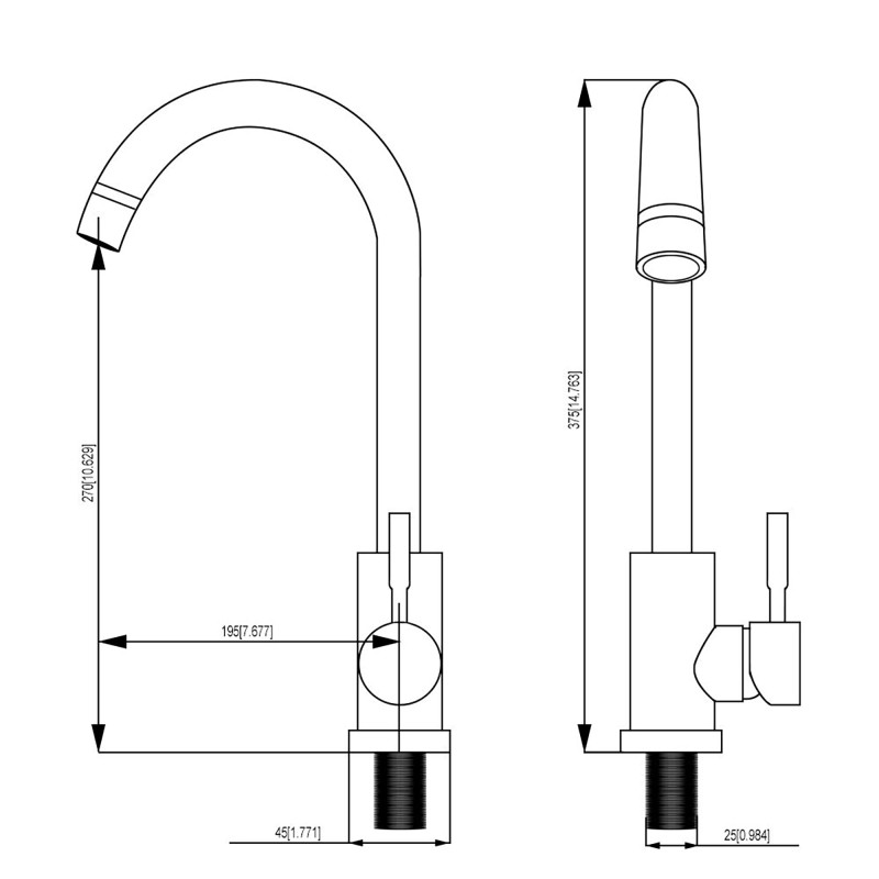 CUPC Faucet Hot and Cold Kitchen Sink FaucetColor: Brushed Nickel,